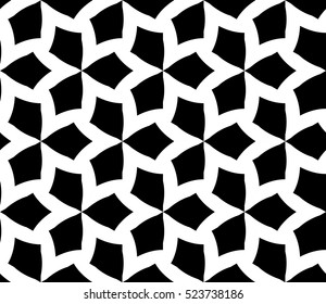 Abstract background. Vector seamless pattern. Black and white geometric seamless pattern in modern stylish