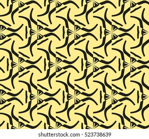 Abstract background. Vector seamless pattern. Yellow geometric seamless pattern in modern stylish