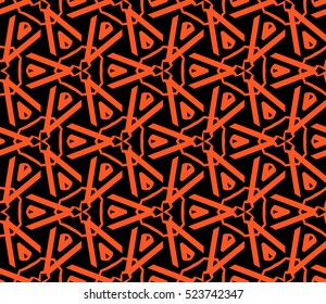 Abstract background. Vector seamless pattern. Orange geometric seamless pattern in modern stylish