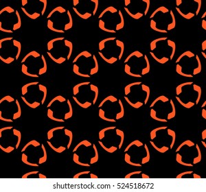 Abstract background. Vector seamless pattern. Orange geometric seamless pattern in modern stylish