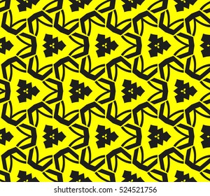 Abstract background. Vector seamless pattern. Yellow geometric seamless pattern in modern stylish