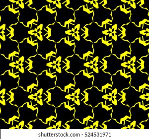 Abstract background. Vector seamless pattern. Yellow geometric seamless pattern in modern stylish