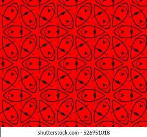 Abstract background. Vector seamless pattern. Red geometric seamless pattern in modern stylish