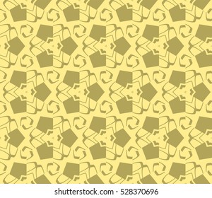 Abstract background. Vector seamless pattern. Yellow geometric seamless pattern in modern stylish
