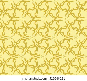 Abstract background. Vector seamless pattern. Yellow geometric seamless pattern in modern stylish