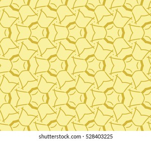 Abstract background. Vector seamless pattern. Yellow geometric seamless pattern in modern stylish
