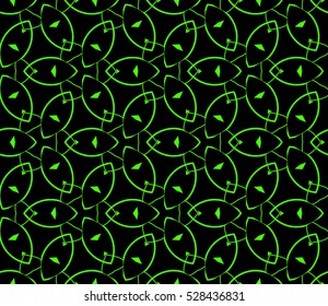 Abstract background. Vector seamless pattern. Green geometric seamless pattern in modern stylish