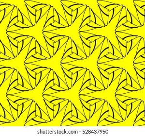 Abstract background. Vector seamless pattern. Yellow geometric seamless pattern in modern stylish
