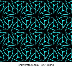 Abstract background. Vector seamless pattern. Blue geometric seamless pattern in modern stylish