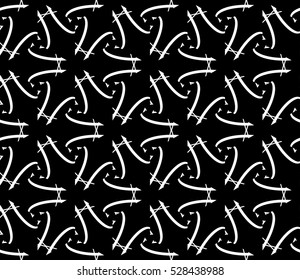 Abstract background. Vector seamless pattern. Black and white geometric seamless pattern in modern stylish