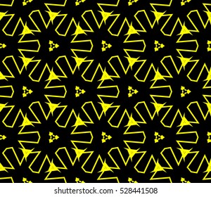 Abstract background. Vector seamless pattern. Yellow geometric seamless pattern in modern stylish