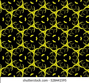 Abstract background. Vector seamless pattern. Yellow geometric seamless pattern in modern stylish