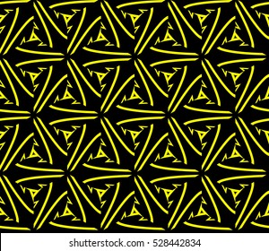 Abstract background. Vector seamless pattern. Yellow geometric seamless pattern in modern stylish