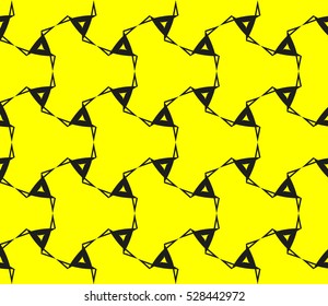Abstract background. Vector seamless pattern. Yellow geometric seamless pattern in modern stylish