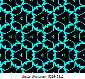 Abstract background. Vector seamless pattern. Blue geometric seamless pattern in modern stylish