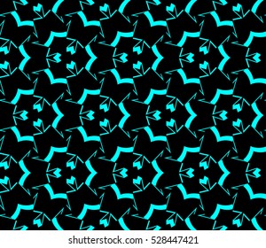 Abstract background. Vector seamless pattern. Blue geometric seamless pattern in modern stylish