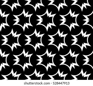 Abstract background. Vector seamless pattern. Black and white geometric seamless pattern in modern stylish