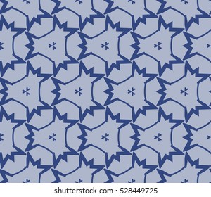 Abstract background. Vector seamless pattern. Blue geometric seamless pattern in modern stylish