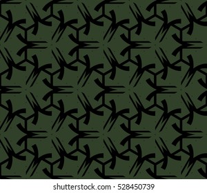 Abstract background. Vector seamless pattern. Green geometric seamless pattern in modern stylish