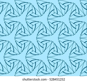 Abstract background. Vector seamless pattern. Blue geometric seamless pattern in modern stylish