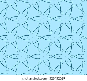 Abstract background. Vector seamless pattern. Blue geometric seamless pattern in modern stylish
