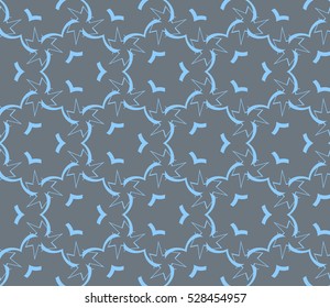 Abstract background. Vector seamless pattern. Blue geometric seamless pattern in modern stylish