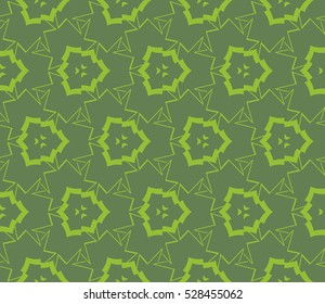 Abstract background. Vector seamless pattern. Green geometric seamless pattern in modern stylish