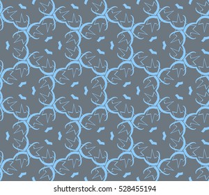 Abstract background. Vector seamless pattern. Blue geometric seamless pattern in modern stylish