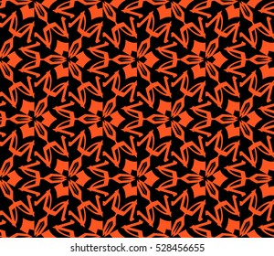 Abstract background. Vector seamless pattern. Orange geometric seamless pattern in modern stylish