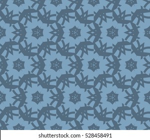 Abstract background. Vector seamless pattern. Blue geometric seamless pattern in modern stylish