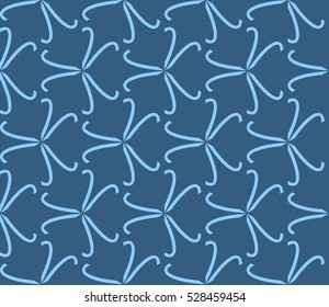 Abstract background. Vector seamless pattern. Blue geometric seamless pattern in modern stylish