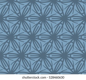 Abstract background. Vector seamless pattern. Blue geometric seamless pattern in modern stylish