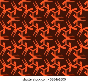 Abstract background. Vector seamless pattern. Orange geometric seamless pattern in modern stylish