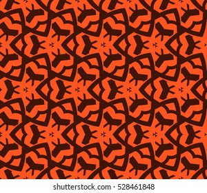 Abstract background. Vector seamless pattern. Orange geometric seamless pattern in modern stylish