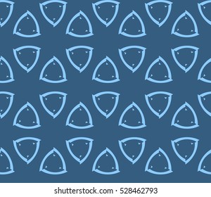 Abstract background. Vector seamless pattern. Blue geometric seamless pattern in modern stylish