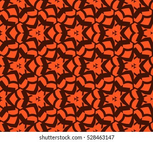 Abstract background. Vector seamless pattern. Orange geometric seamless pattern in modern stylish