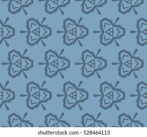 Abstract background. Vector seamless pattern. Blue geometric seamless pattern in modern stylish