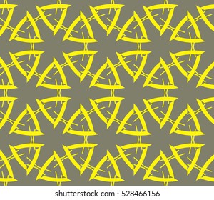 Abstract background. Vector seamless pattern. Yellow geometric seamless pattern in modern stylish