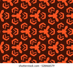 Abstract background. Vector seamless pattern. Orange geometric seamless pattern in modern stylish