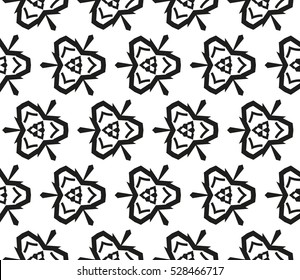 Abstract background. Vector seamless pattern. Black and white geometric seamless pattern in modern stylish