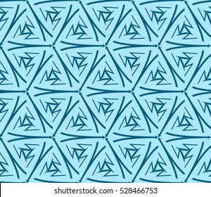 Abstract background. Vector seamless pattern. Blue geometric seamless pattern in modern stylish