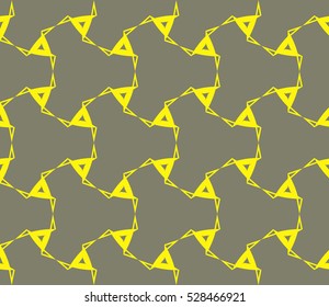 Abstract background. Vector seamless pattern. Yellow geometric seamless pattern in modern stylish