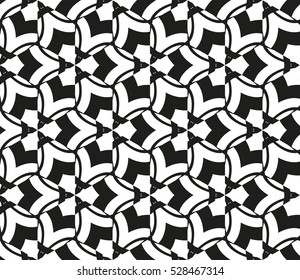 Abstract background. Vector seamless pattern. Black and white geometric seamless pattern in modern stylish
