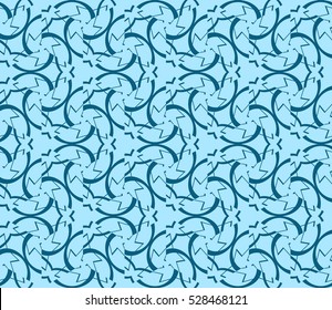 Abstract background. Vector seamless pattern. Blue geometric seamless pattern in modern stylish
