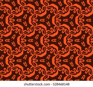 Abstract background. Vector seamless pattern. Orange geometric seamless pattern in modern stylish