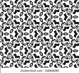Abstract background. Vector seamless pattern. Black and white geometric seamless pattern in modern stylish