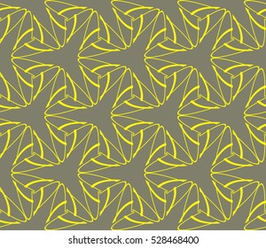 Abstract background. Vector seamless pattern. Yellow geometric seamless pattern in modern stylish