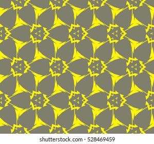 Abstract background. Vector seamless pattern. Yellow geometric seamless pattern in modern stylish