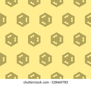Abstract background. Vector seamless pattern. Yellow geometric seamless pattern in modern stylish