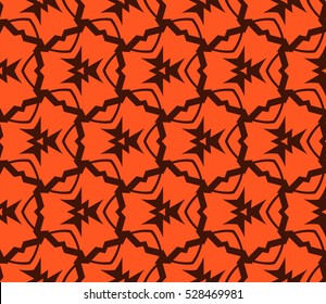 Abstract background. Vector seamless pattern. Orange geometric seamless pattern in modern stylish